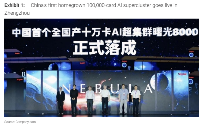 图1. 中国首个国产10万卡AI超算集群在郑州上线
