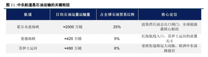 **图6. 中东航道是石油运输的关键枢纽**