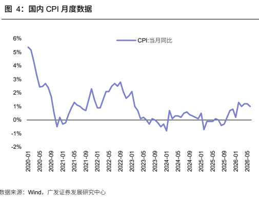 **图3. 国内 CPI 月度数据**