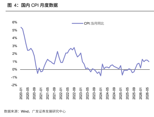 **图4. 国内 CPI 月度数据**