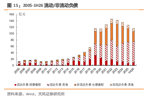 **图5. 2005-1H26 流动/非流动负债**