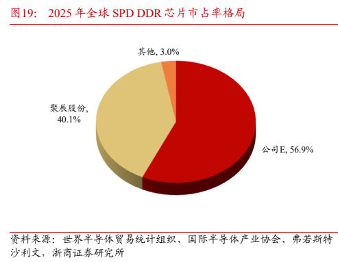 **图9. 2025 年全球 SPD DDR 芯片市占率格局**