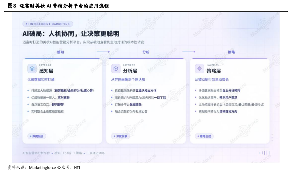 **图9. 迈富时美妆 Al 营销分析平台的应用流程**