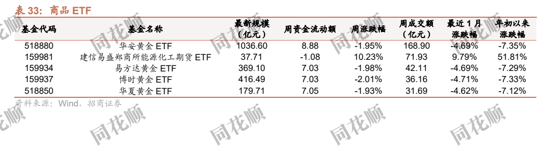**图5. 表 33: 商品 ETF**